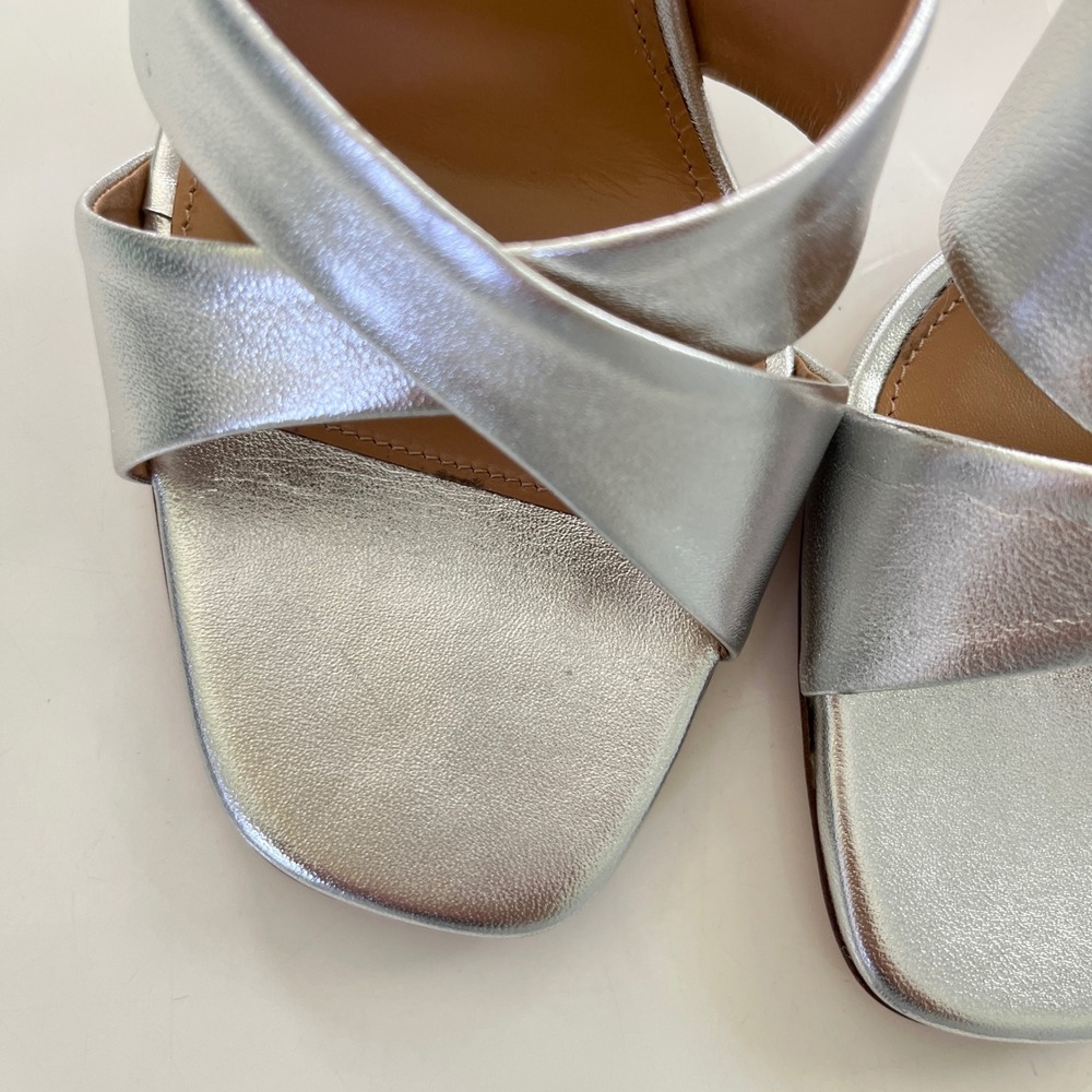 Aquazzura 10th Anniversary Yes Darling 95 Mule in Silver - Picture 5 of 13